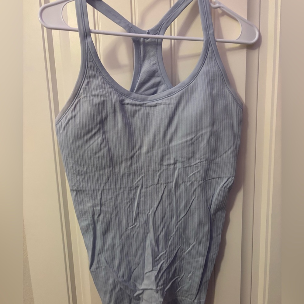 Lululemon Sky Blue Ribbed Tank Top